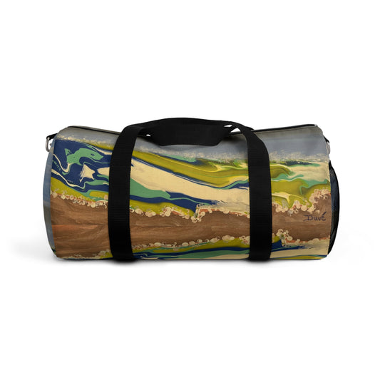 "Colorful Ocean Waves" Artistic Duffel Bag Design for Gym & Travel