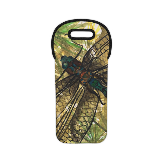 Dragonfly Wine Tote Bag – Nature-Inspired Insulated Bottle Carrier