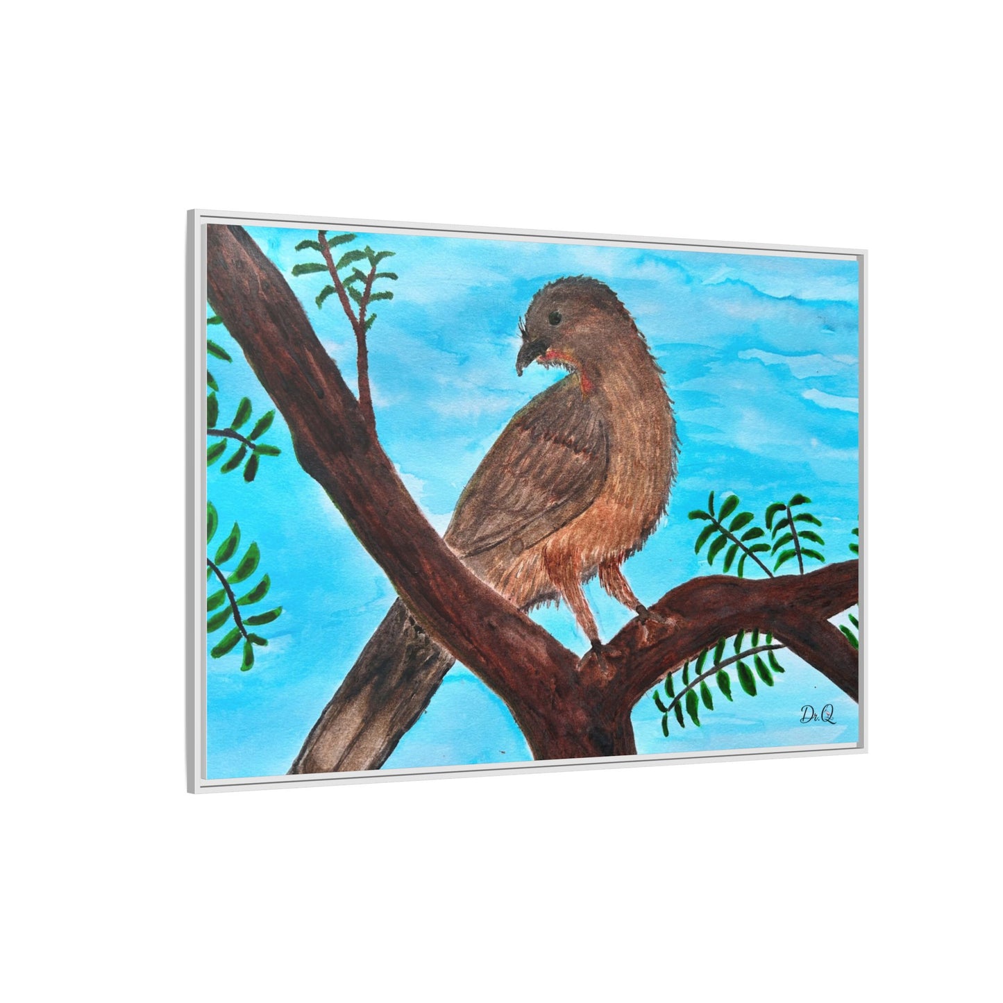 Chachalaca in the Scrubland Thicket - Watercolor Print