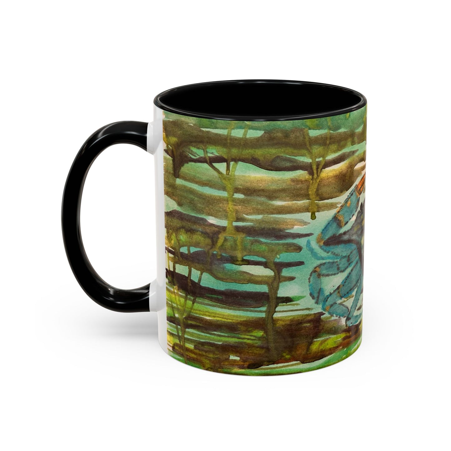 Blue Crab Under the Sea Accent Coffee Mug — Nautical Ocean Ceramic Mug (11/15oz)