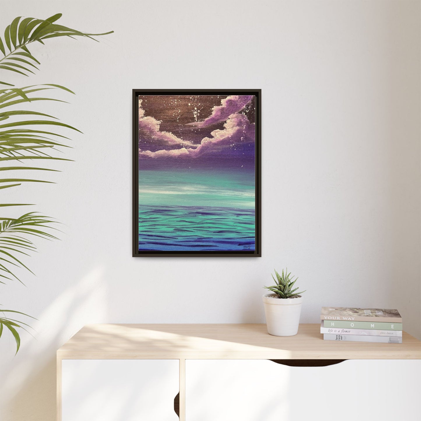 Night Sky Matte Canvas, Framed (Multi-color)