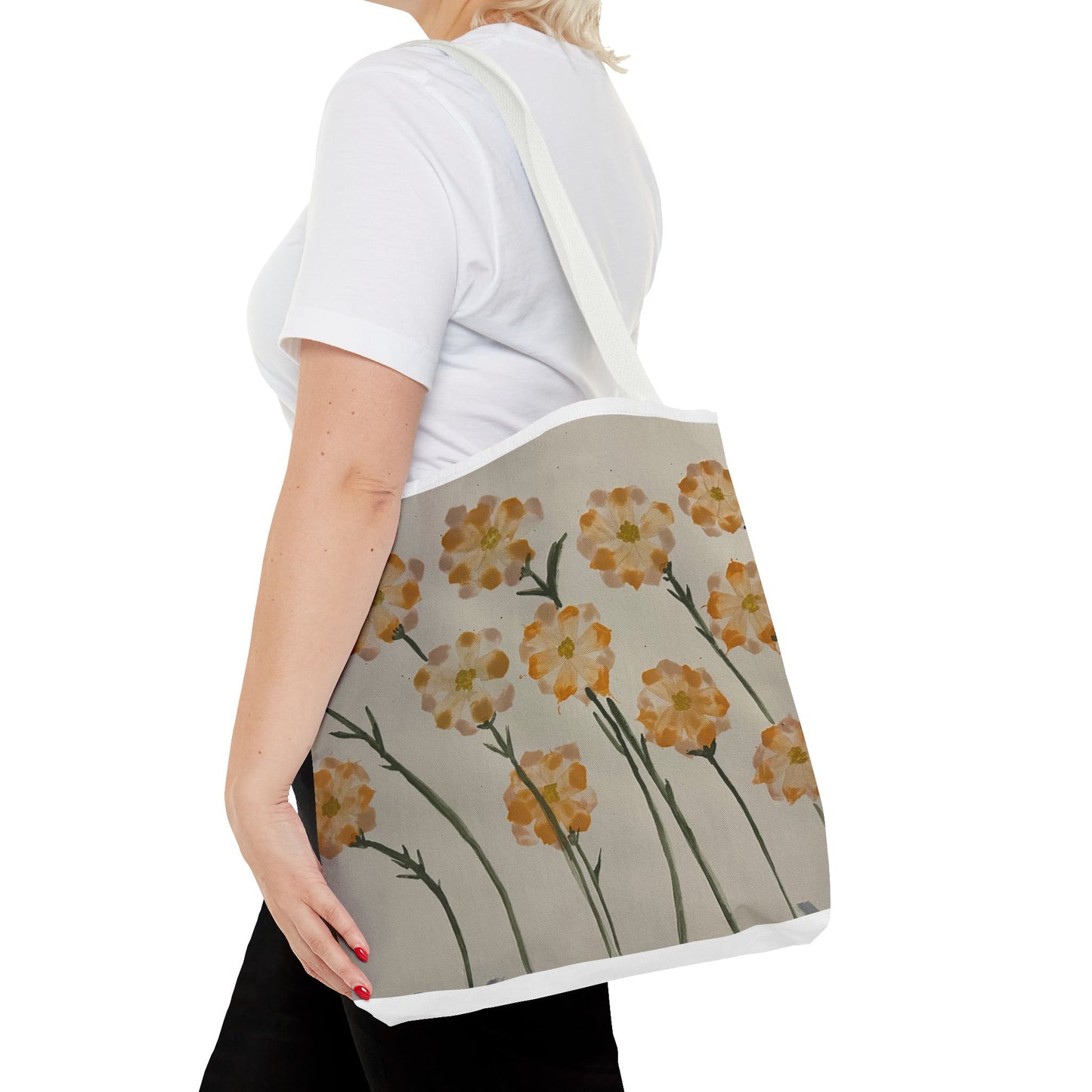 Yellow Orange Flowers Tote Bag (AOP)