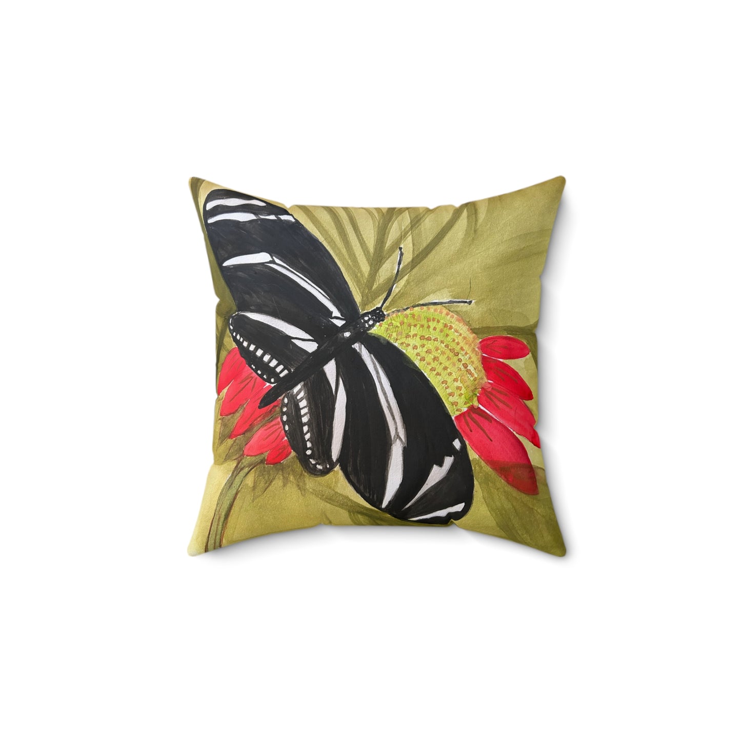 Butterfly Spun Polyester Square Pillow