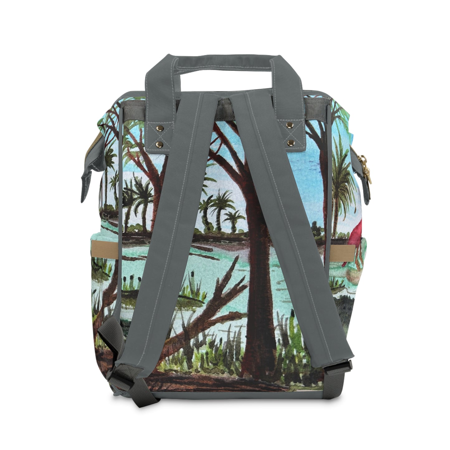 Roseate Spoonbill & Gator - Multifunctional Diaper Backpack