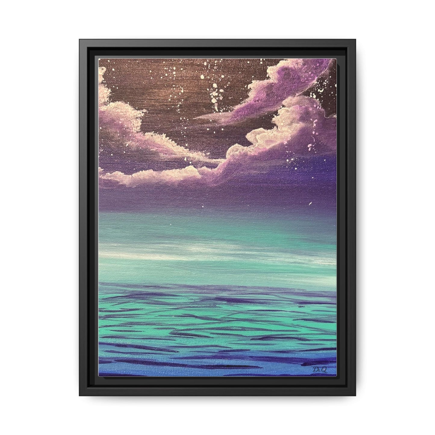 Night Sky Matte Canvas, Framed (Multi-color)