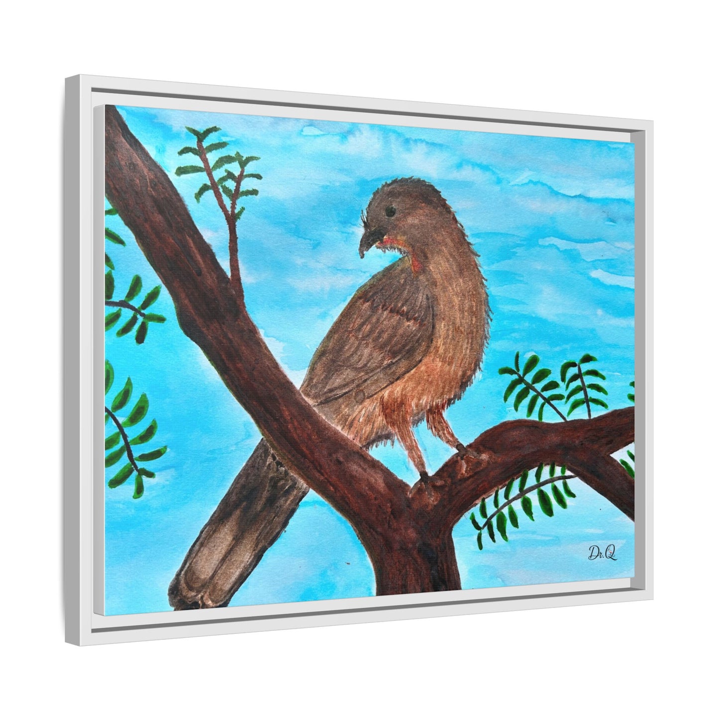 Chachalaca in the Scrubland Thicket - Watercolor Print