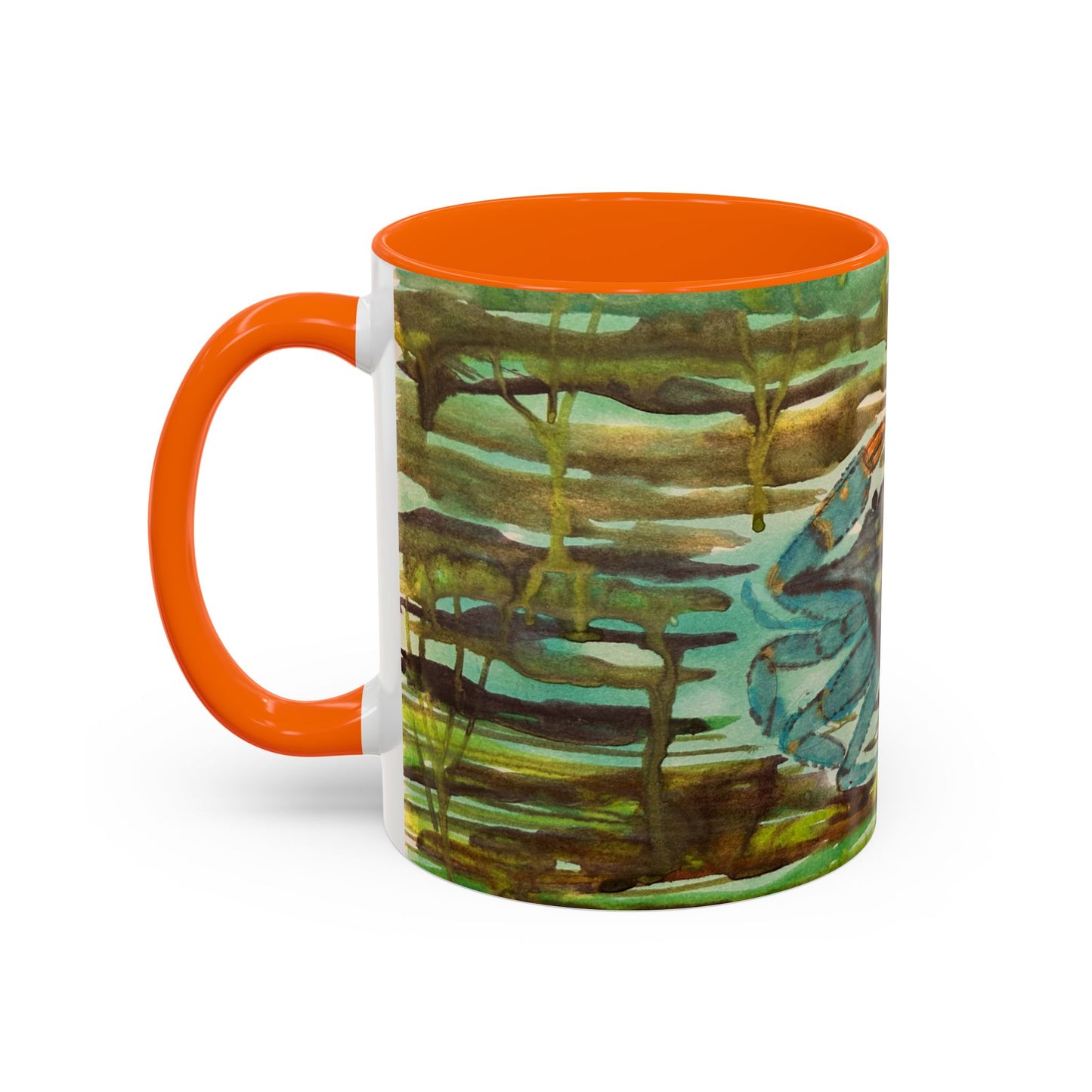 Blue Crab Under the Sea Accent Coffee Mug — Nautical Ocean Ceramic Mug (11/15oz)
