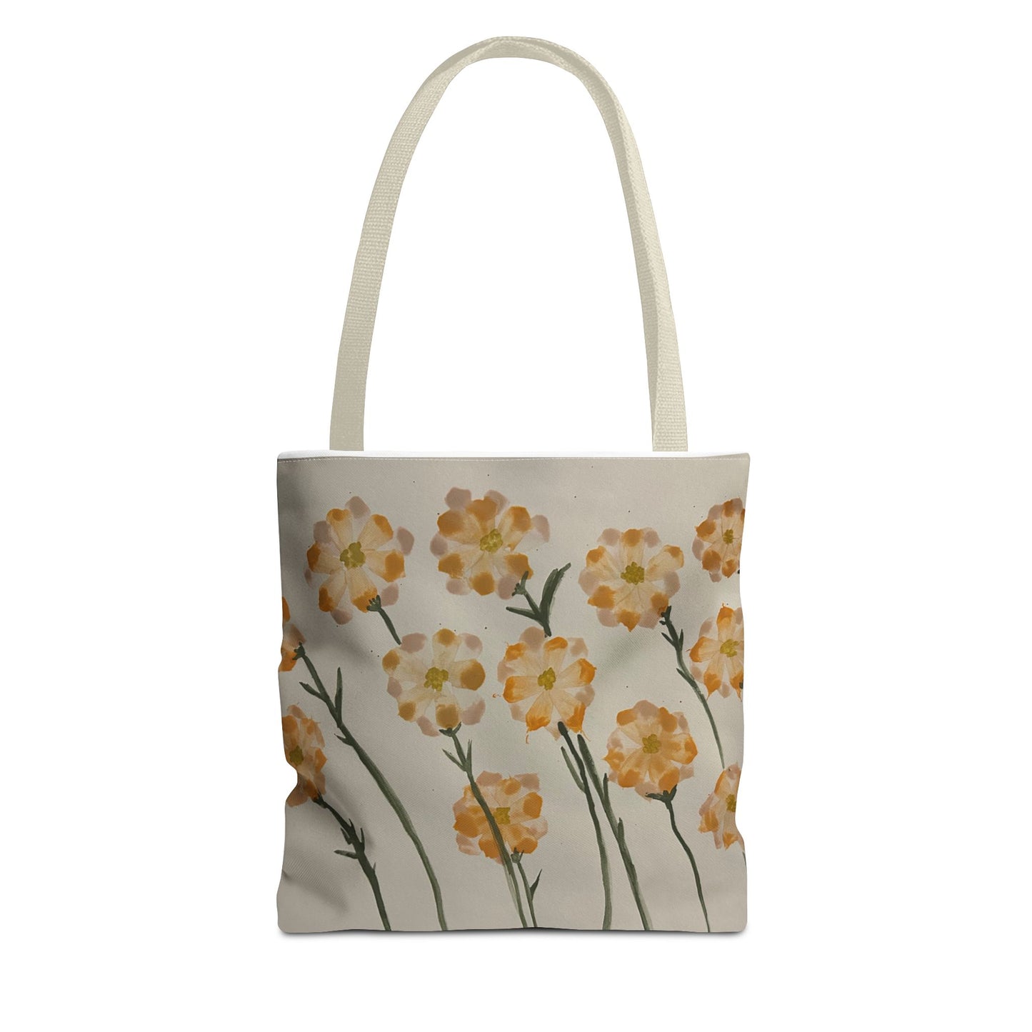 Yellow Orange Flowers Tote Bag (AOP)