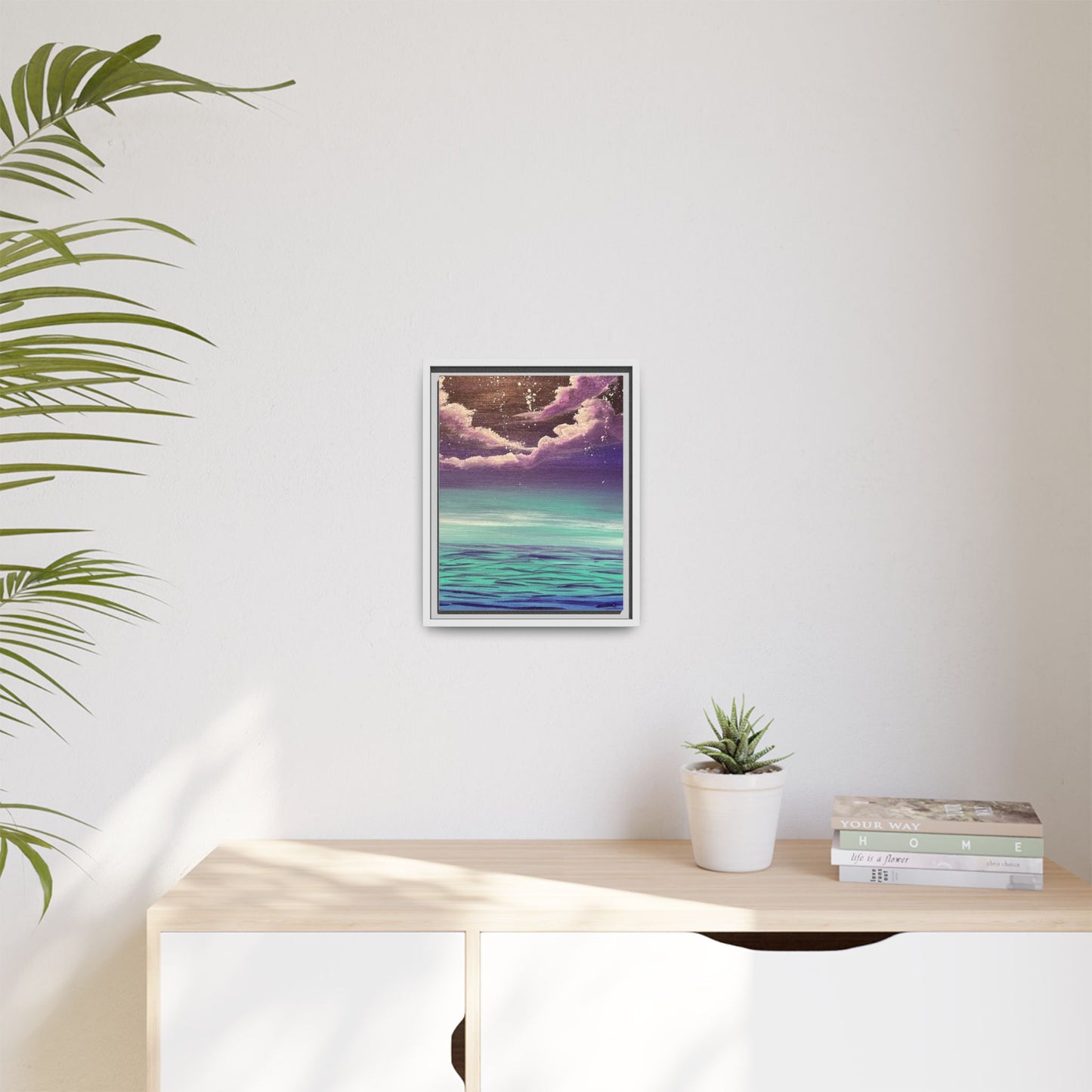 Night Sky Matte Canvas, Framed (Multi-color)