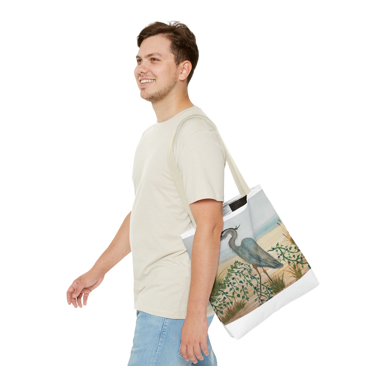 Blue Heron Juvenile Tote Bag (AOP)