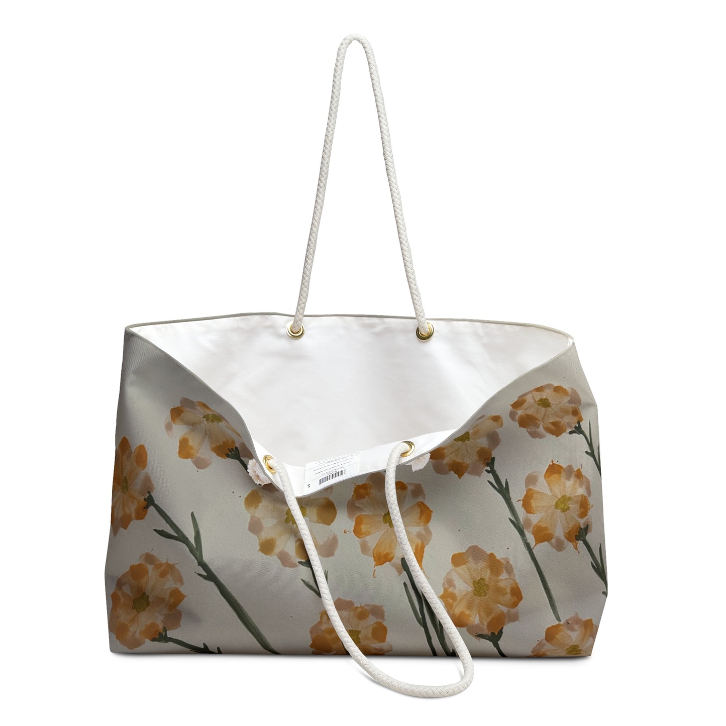 Yellow Orange Flowers Weekender Bag