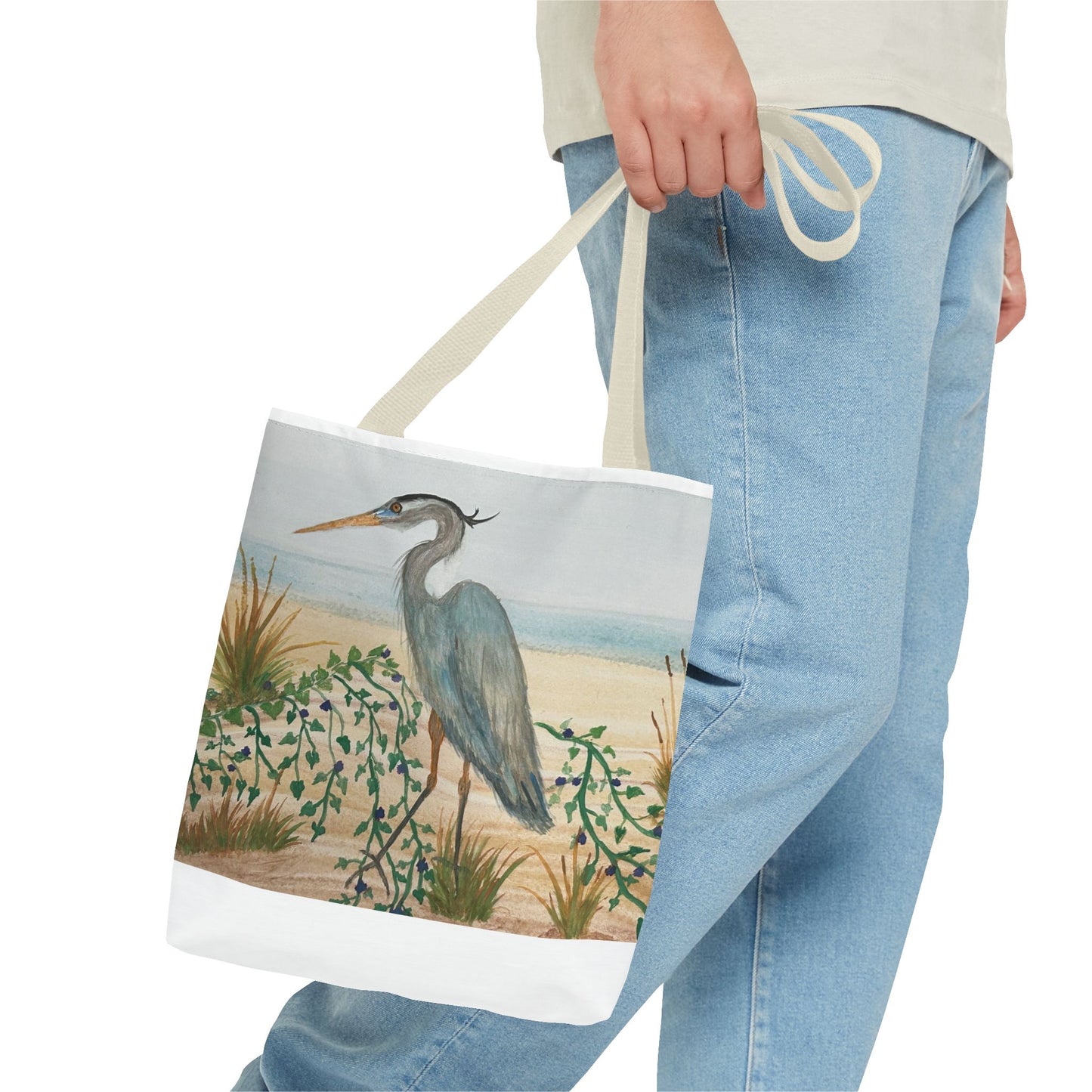 Blue Heron Juvenile Tote Bag (AOP)