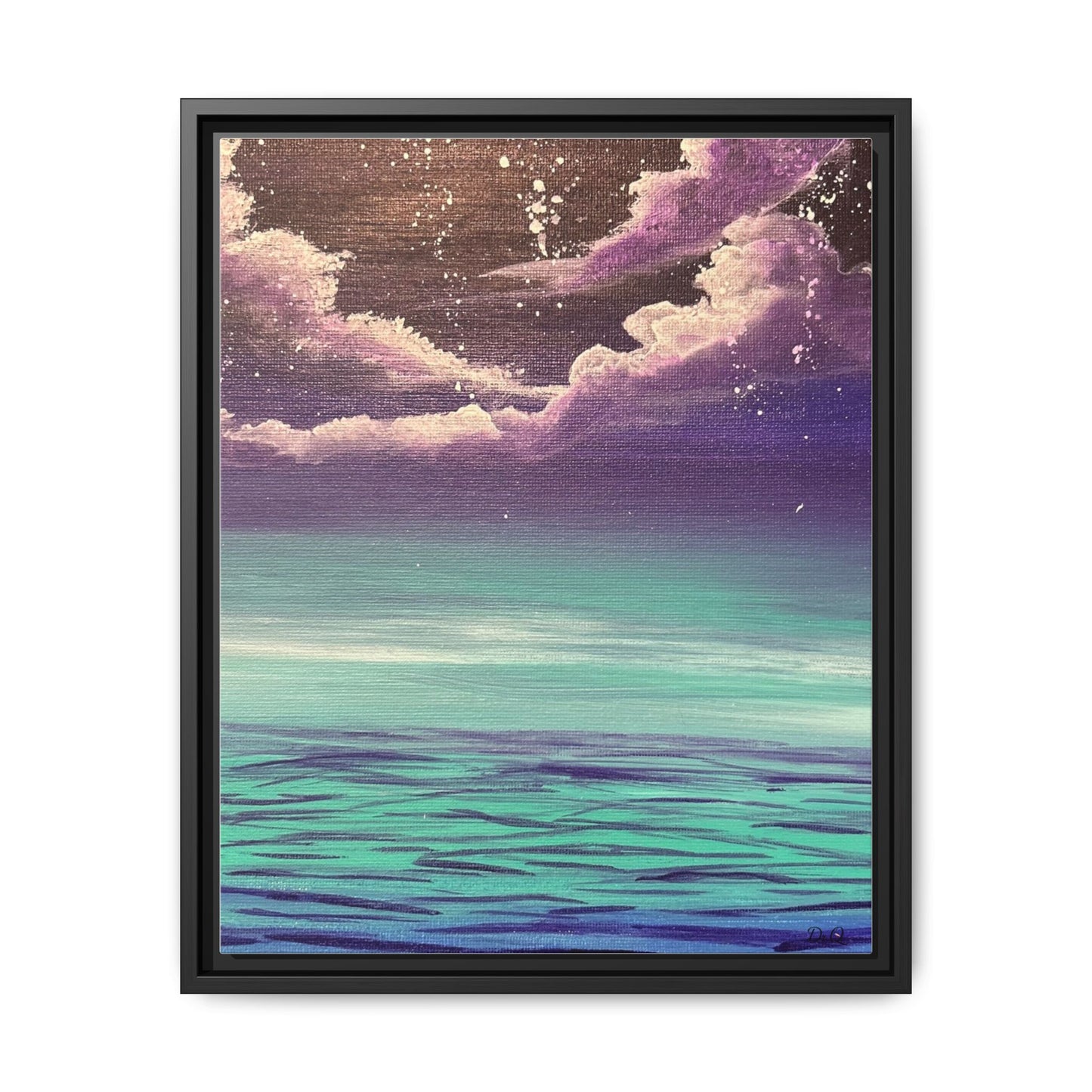 Night Sky Matte Canvas, Framed (Multi-color)