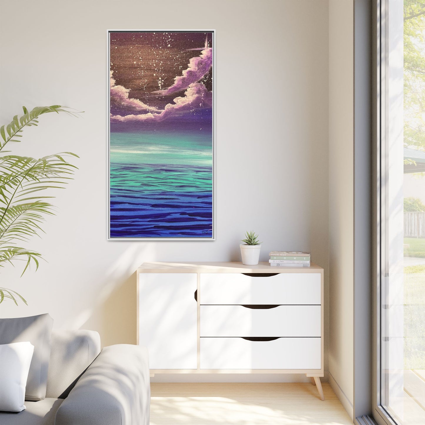 Night Sky Matte Canvas, Framed (Multi-color)