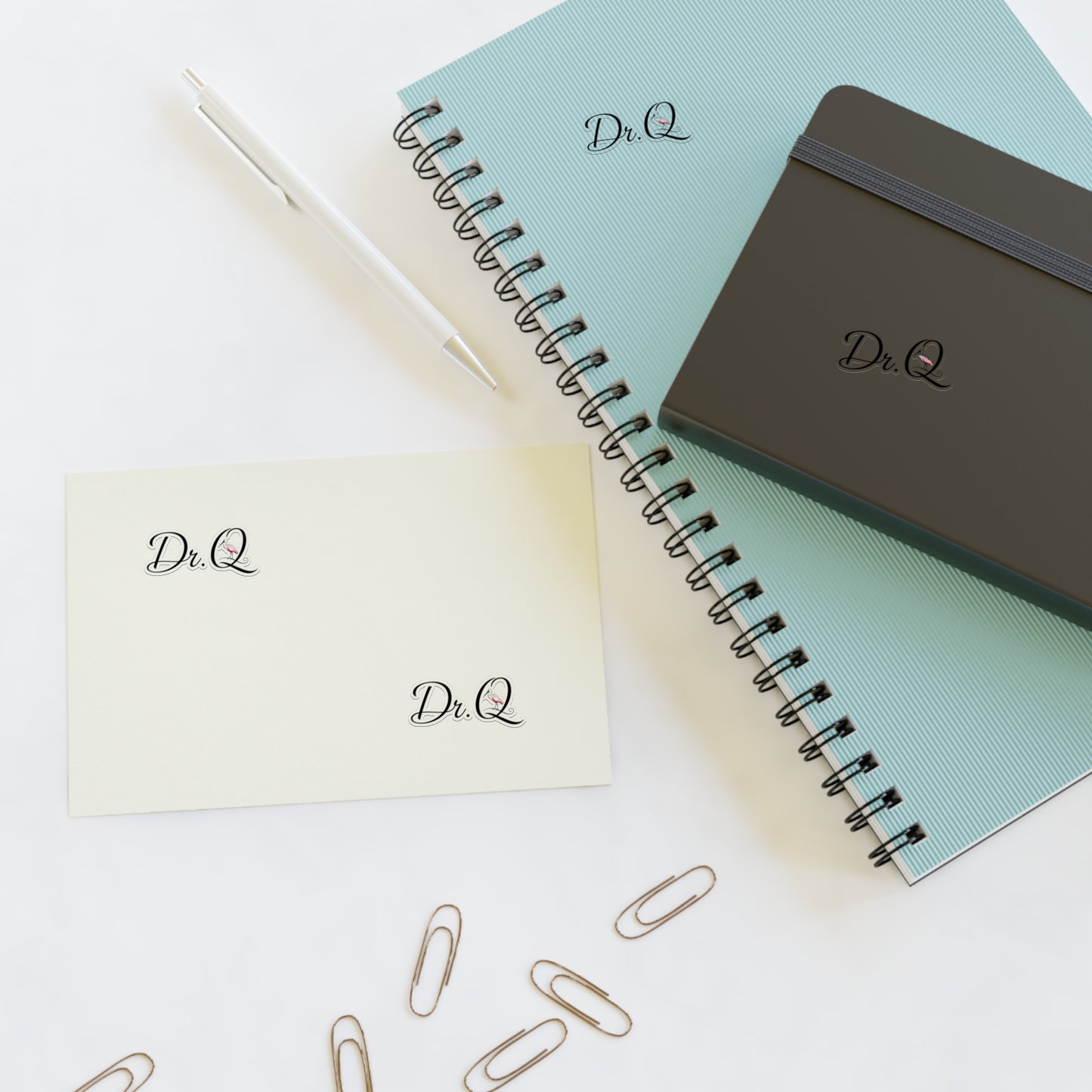 Dr. Q Decorative Sticker Sheet — Elegant Monogram Planner & Label Stickers