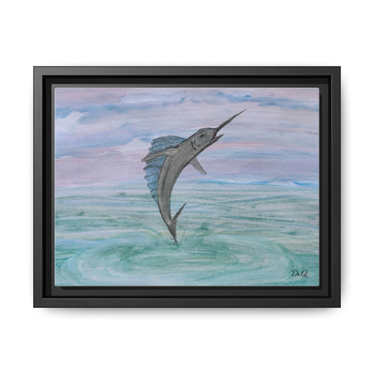 Leaping Marlin Seascape Wall Art