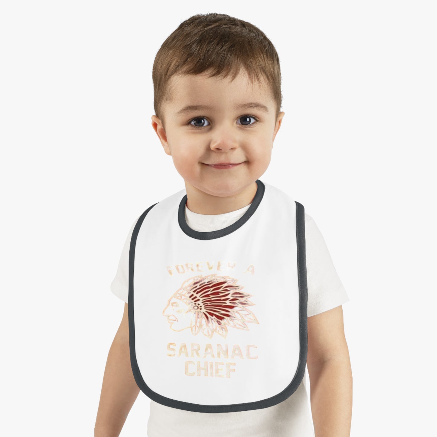 Baby Contrast Trim Jersey Bib