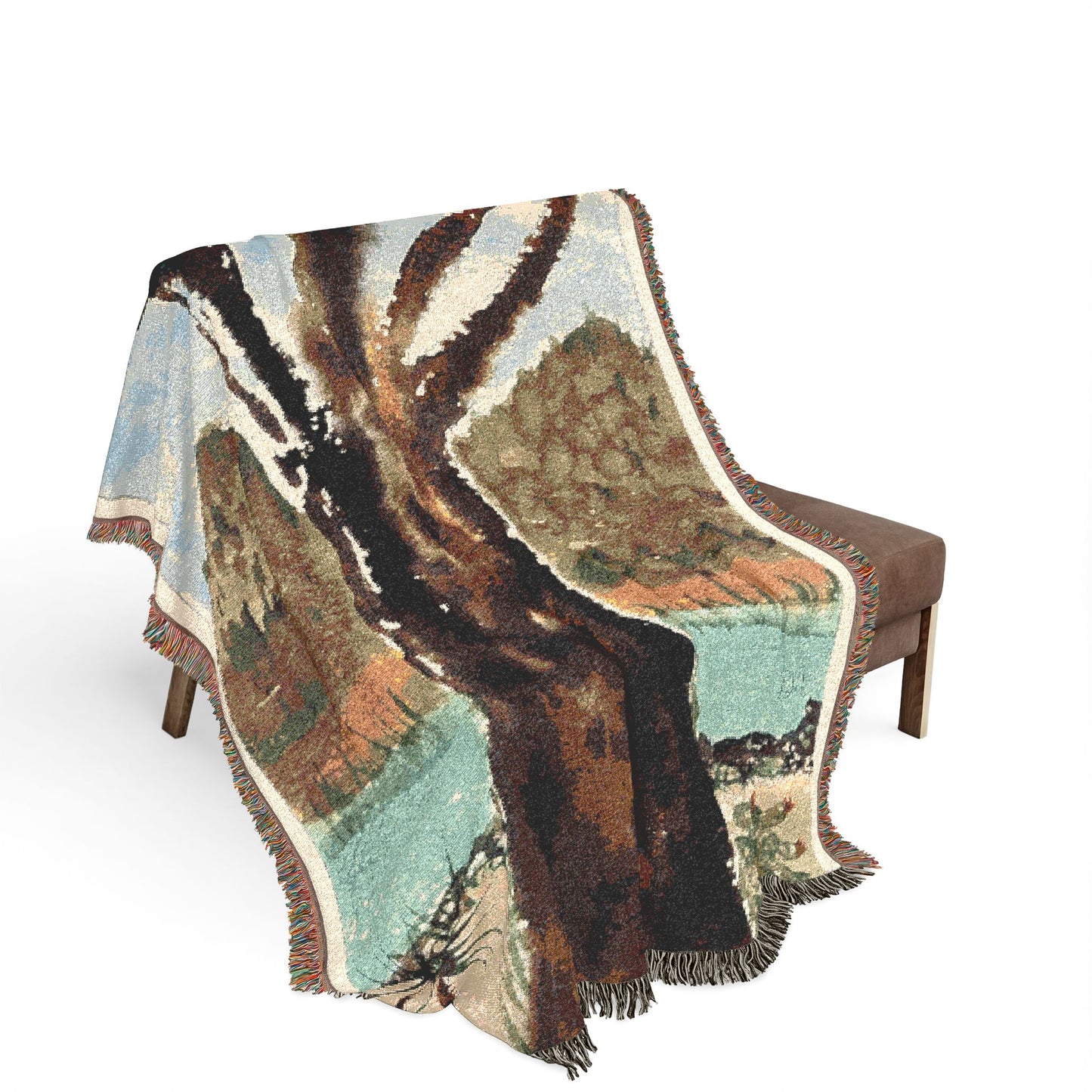 Scenic Tree Landscape Throw Blanket by Dr. Q