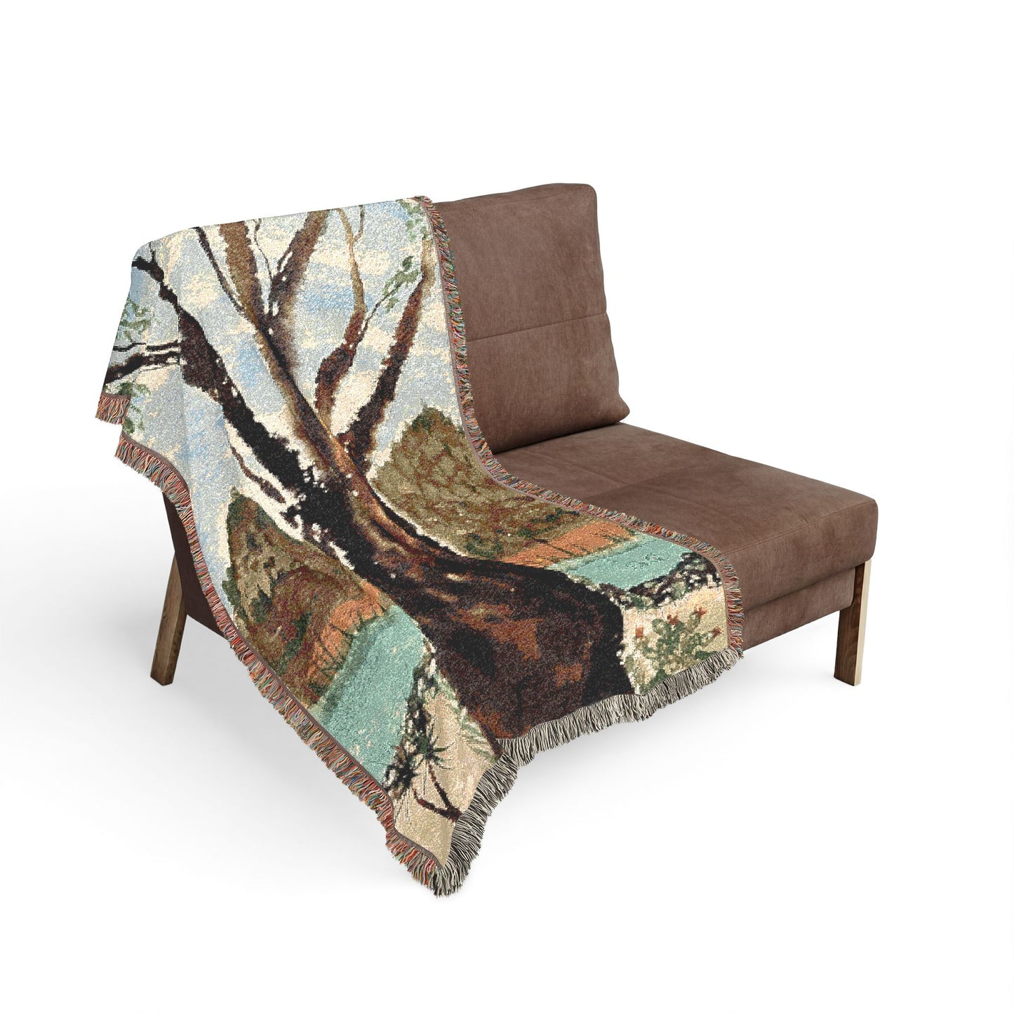 Scenic Tree Landscape Throw Blanket by Dr. Q