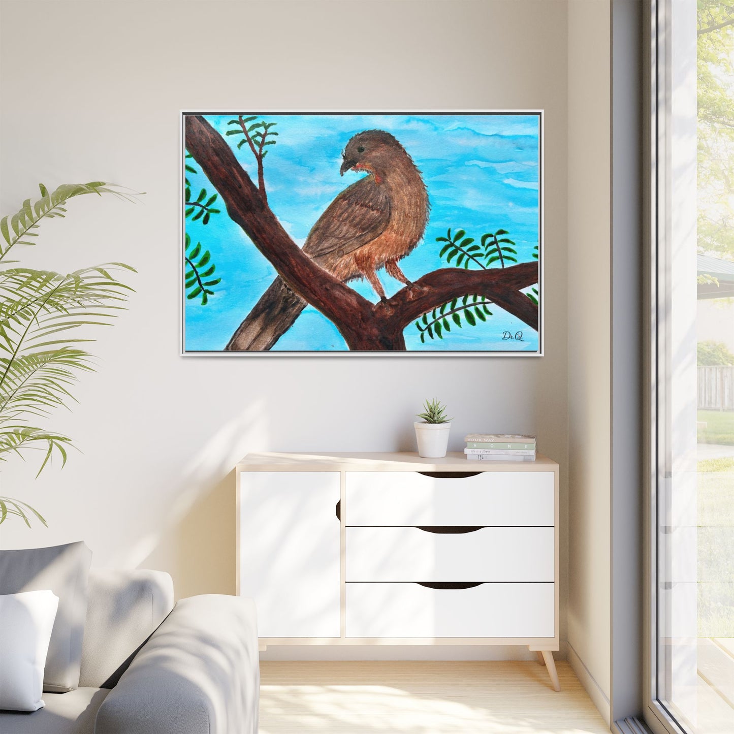 Chachalaca in the Scrubland Thicket - Watercolor Print