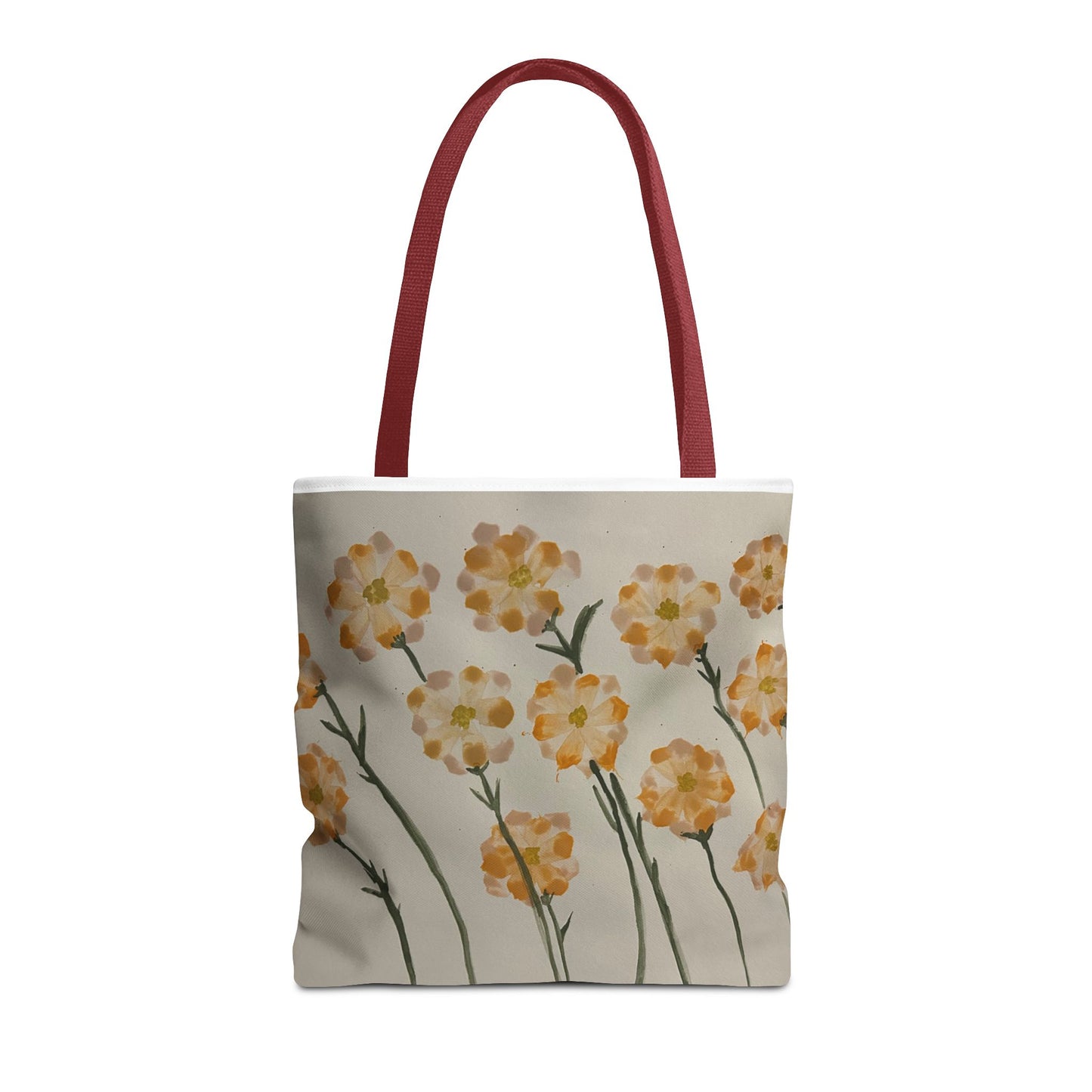 Yellow Orange Flowers Tote Bag (AOP)