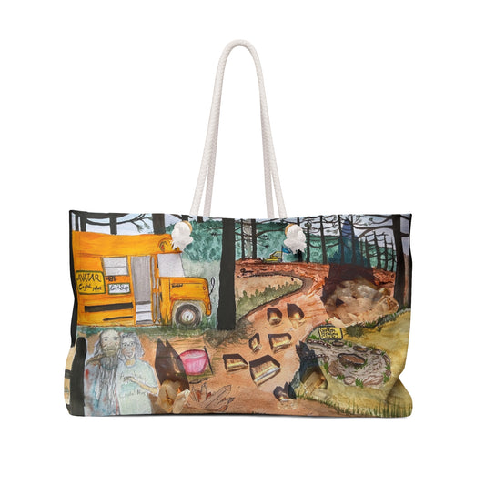 "Avatar Crystal Mine" is a Nature-Inspired Weekender Bag for Adventurers, Travel Tote, Camping Gear, Eco-Friendly Bag, Weekend Getaway Essentials