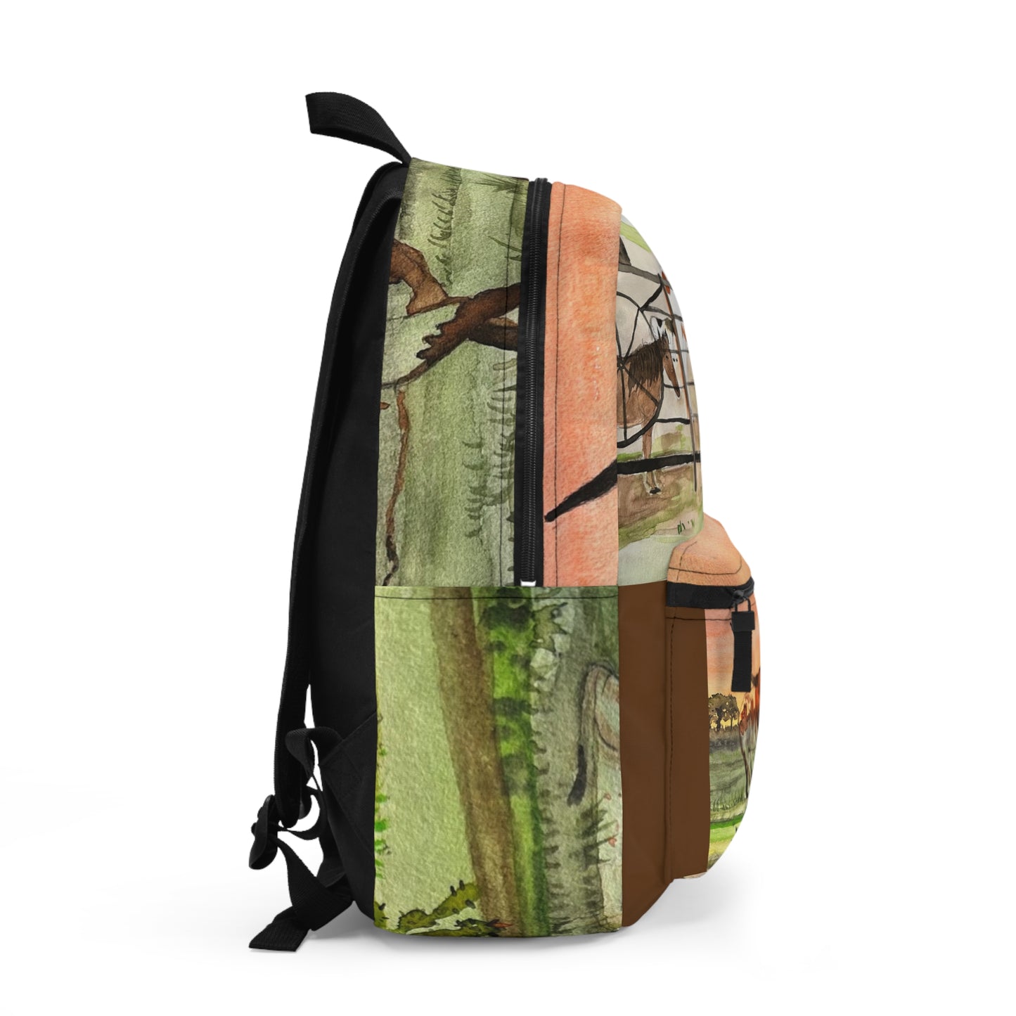 "Out 2 Pasture Ranch" Animal Rescue-Inspired Backpack with Longhorn Landscape Design - Perfect for Students, Adventurers, and Nature Lovers, Eco-Friendly School [...]
