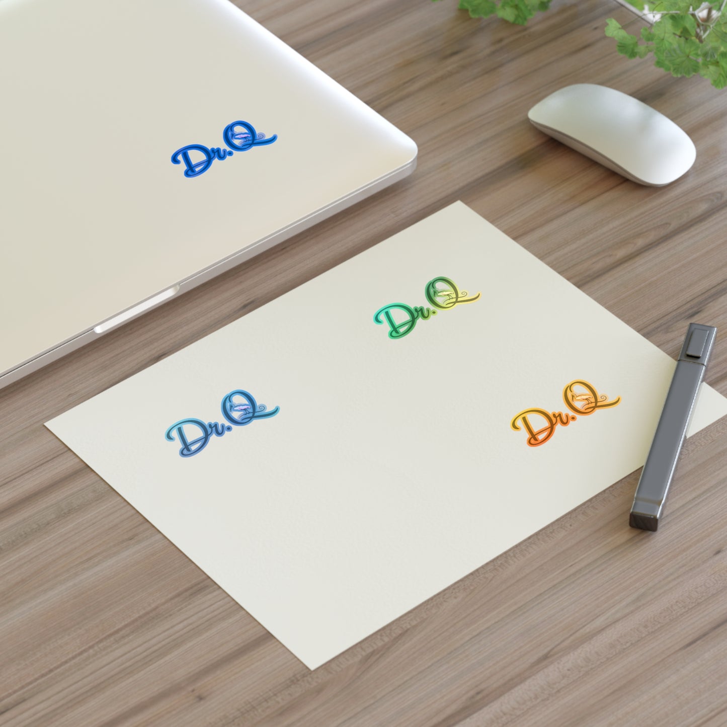 Dr. Q Decorative Sticker Sheet — Elegant Monogram Planner & Label Stickers