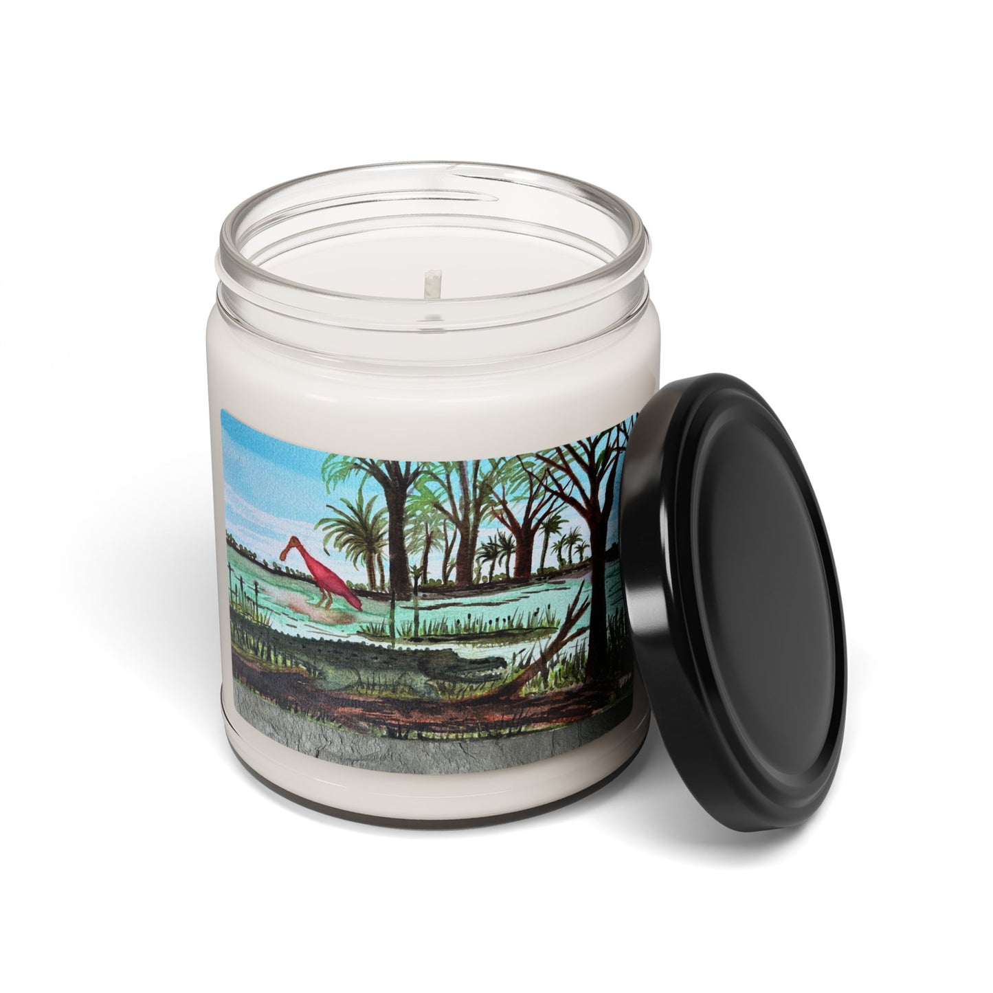 Roseate Spoonbill & Gator Scented Soy Candle — 9oz