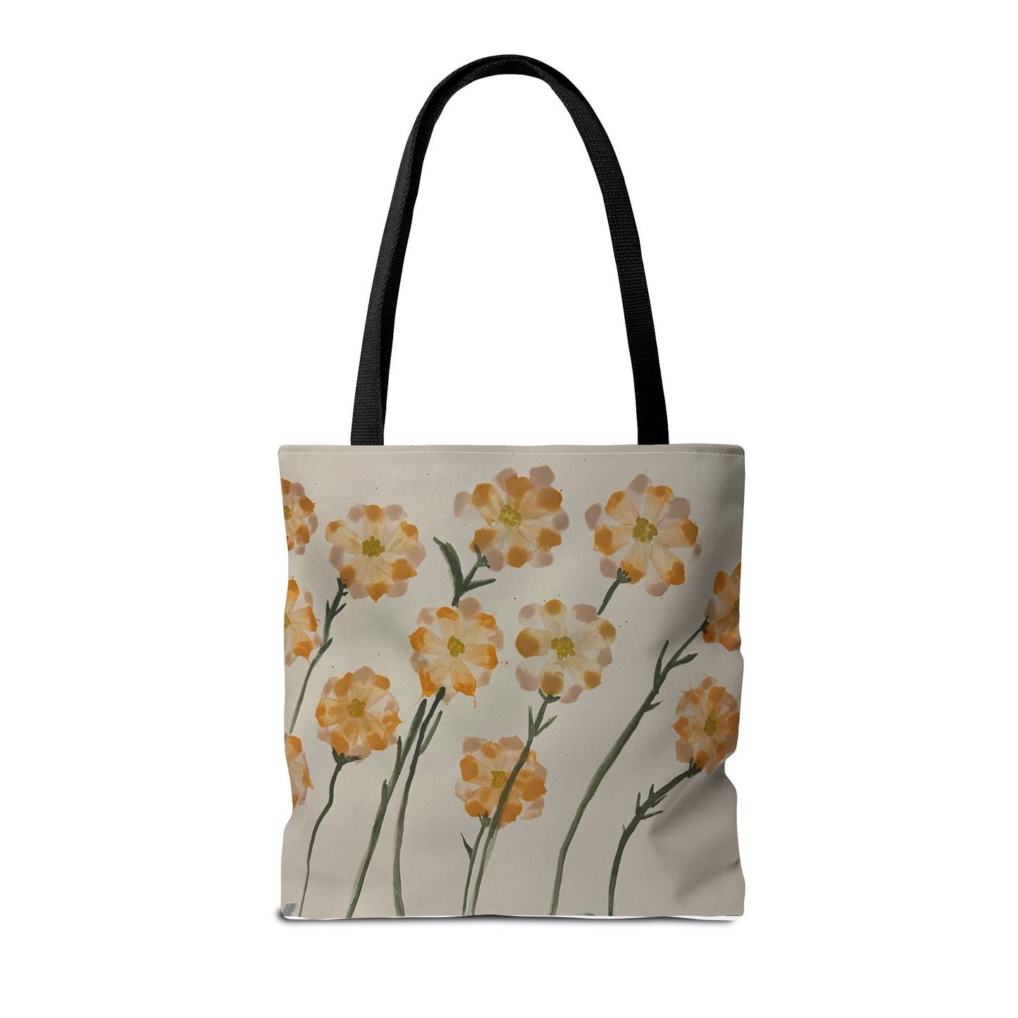 Yellow Orange Flowers Tote Bag (AOP)