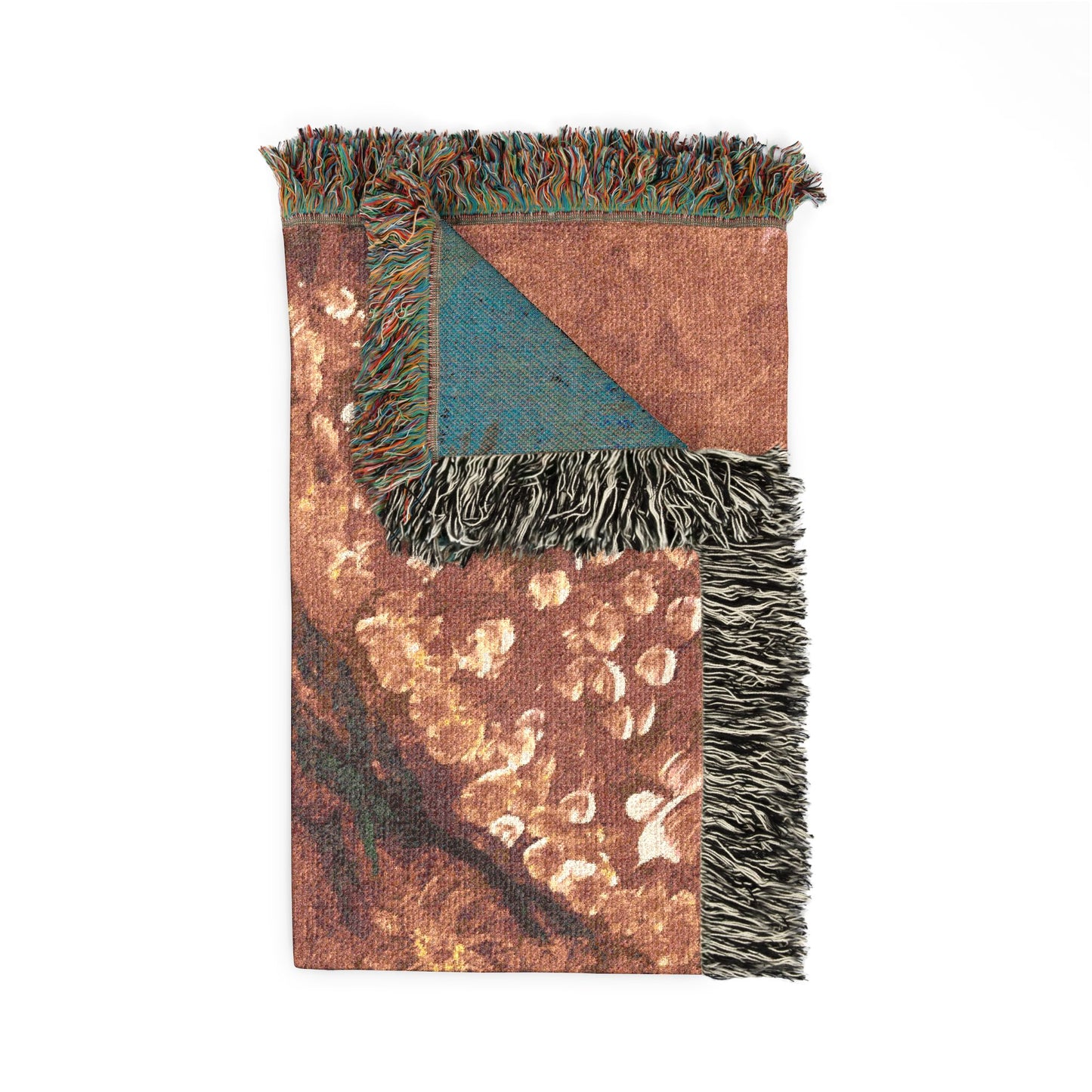Floral Burst Woven Blanket — Cozy Abstract Swirl Throw by Dr. Q