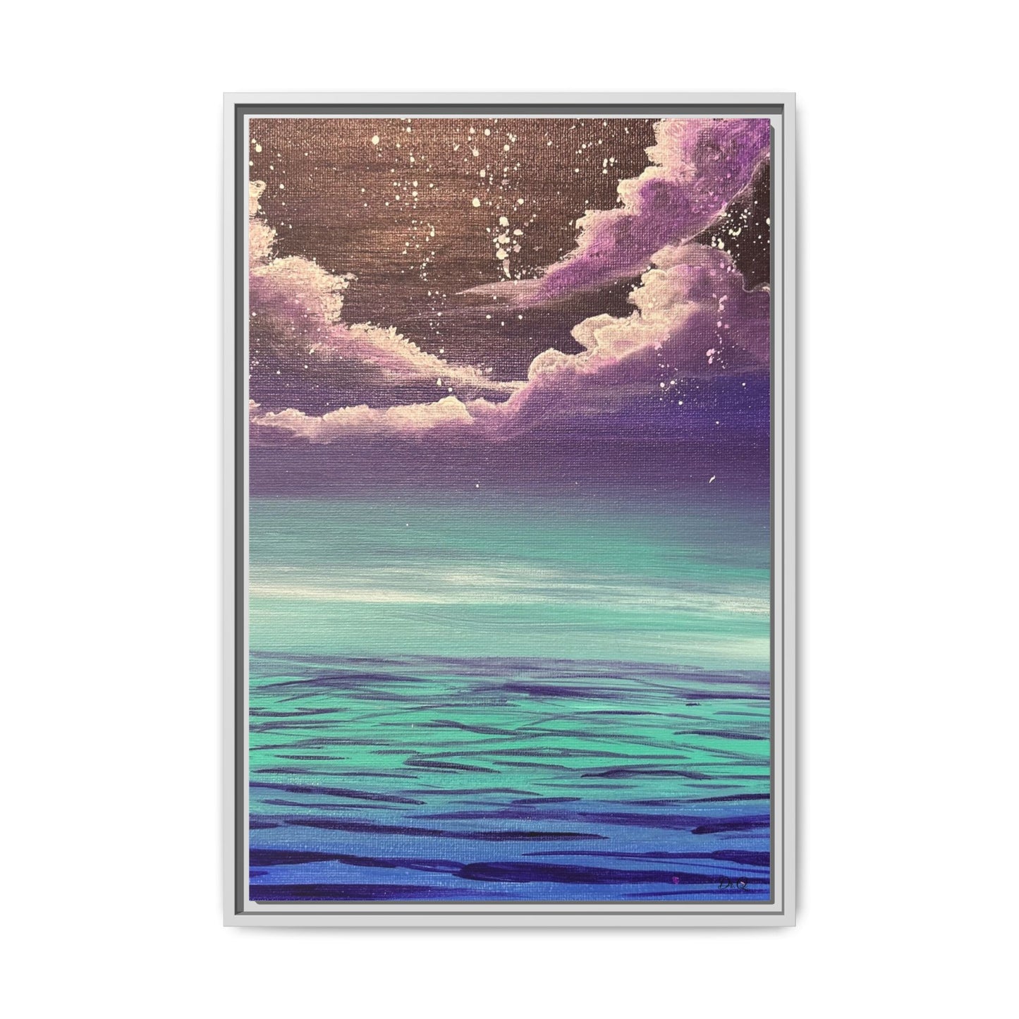 Night Sky Matte Canvas, Framed (Multi-color)