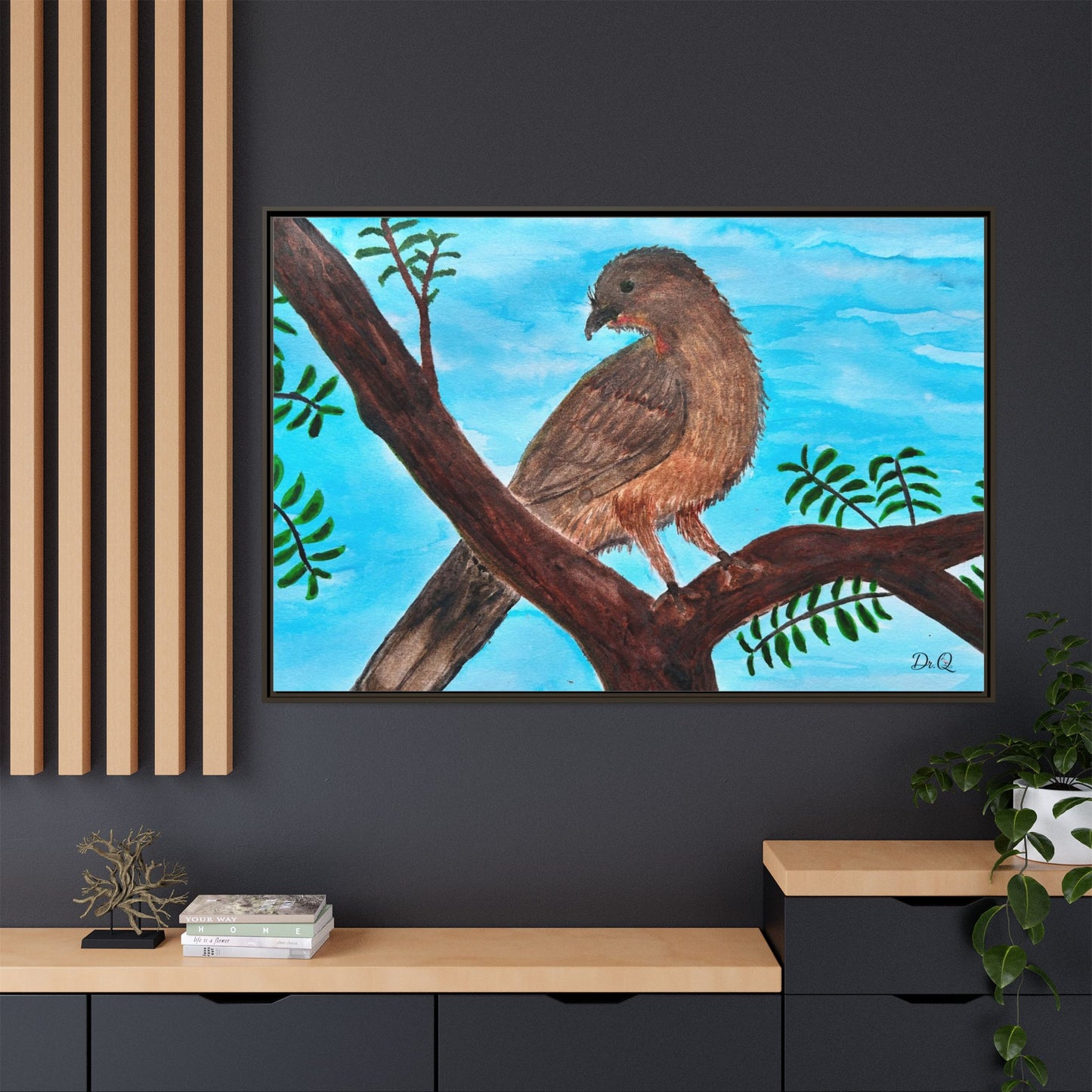 Chachalaca in the Scrubland Thicket - Watercolor Print