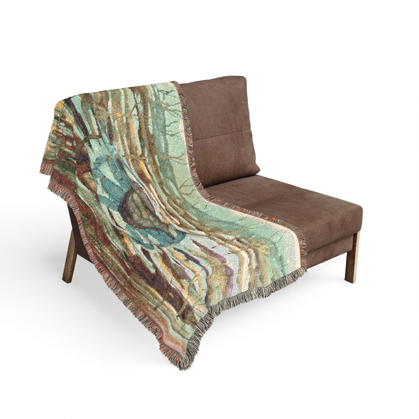 Blue Crab Coastal Woven Blanket – Nautical Beach Throw for Ocean Lovers