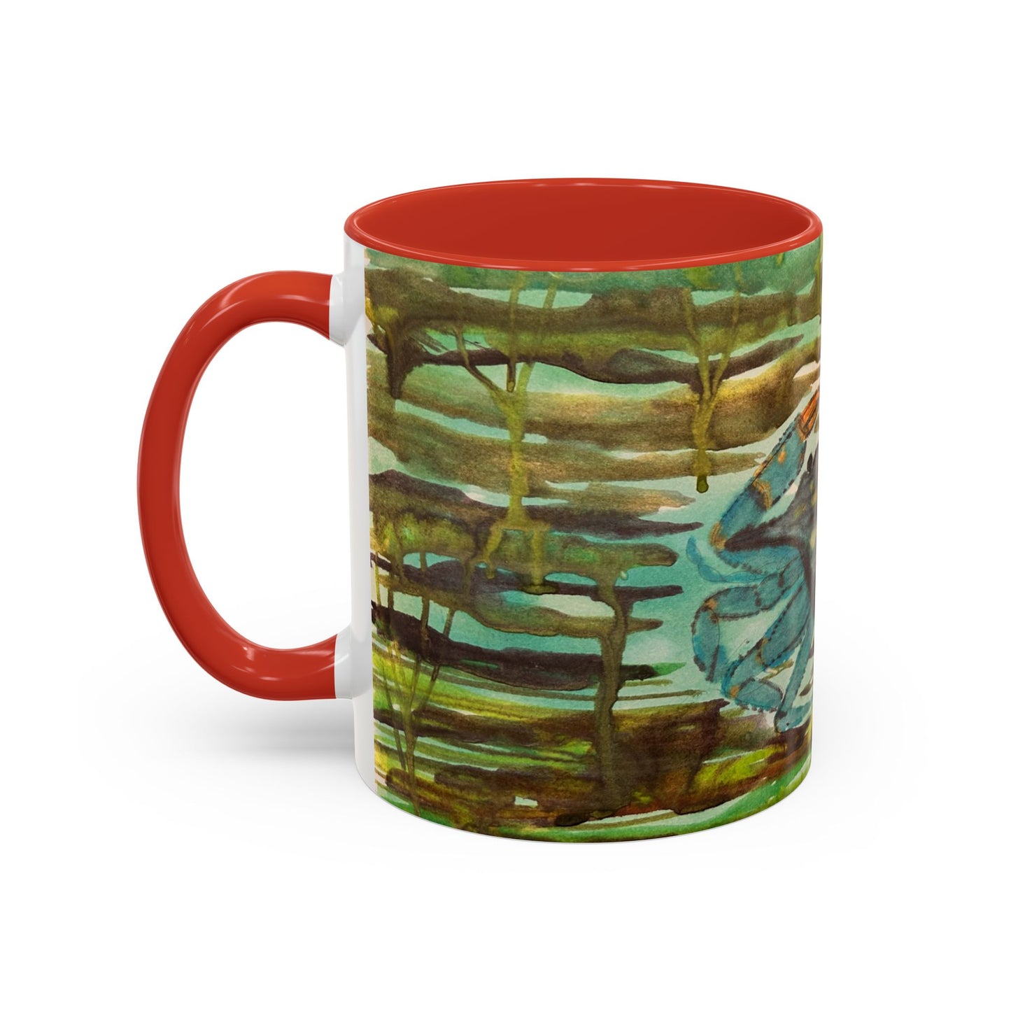Blue Crab Under the Sea Accent Coffee Mug — Nautical Ocean Ceramic Mug (11/15oz)