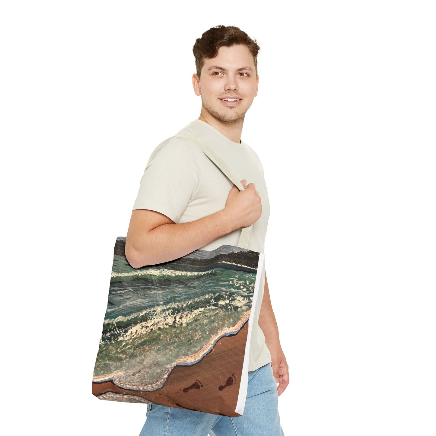 Walk on the Beach Tote Bag (AOP)
