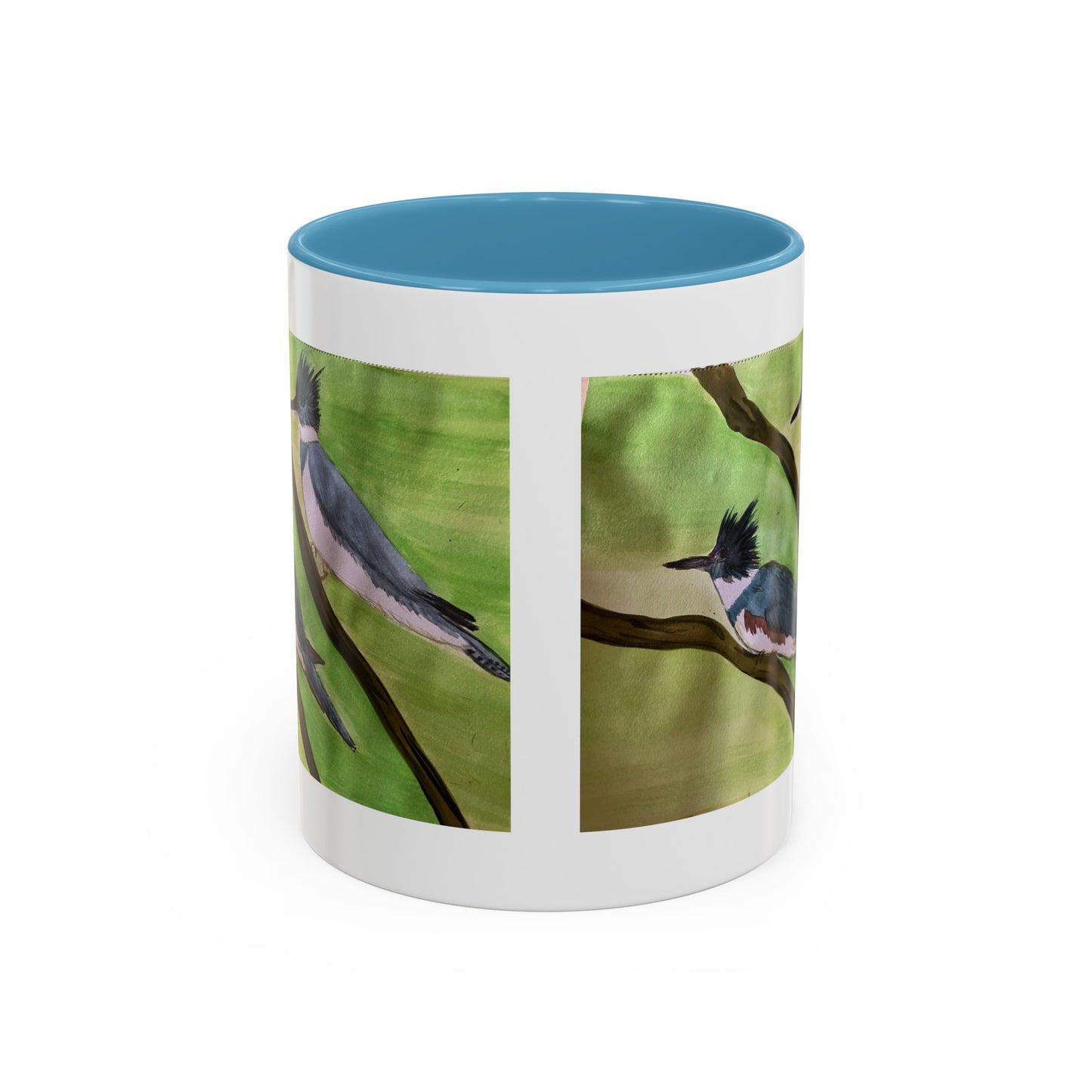 Belted King Fisher Accent Coffee Mug (11, 15oz)