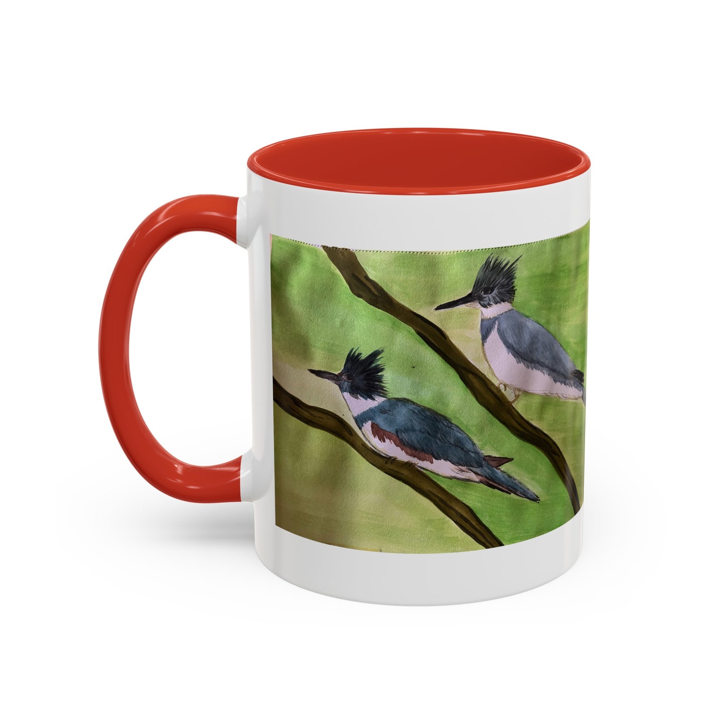 Belted King Fisher Accent Coffee Mug (11, 15oz)