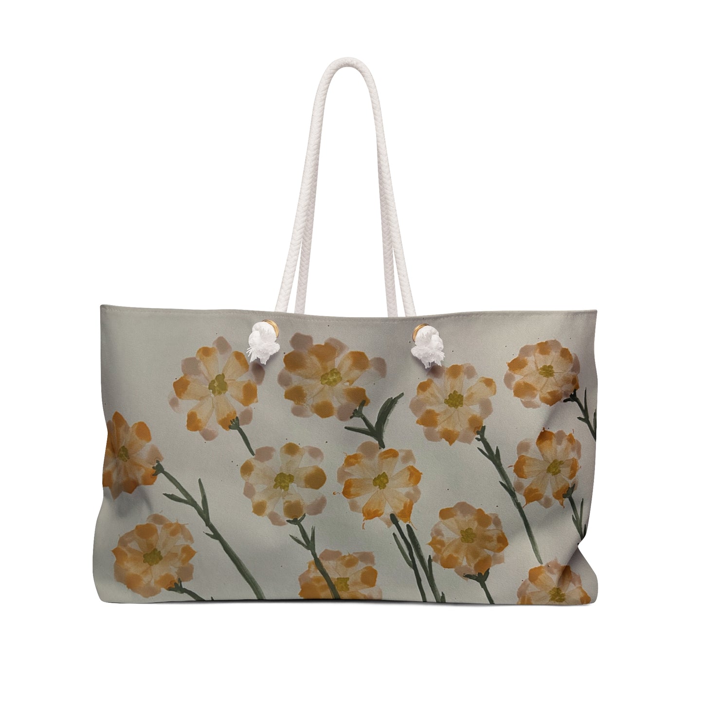 Yellow Orange Flowers Weekender Bag