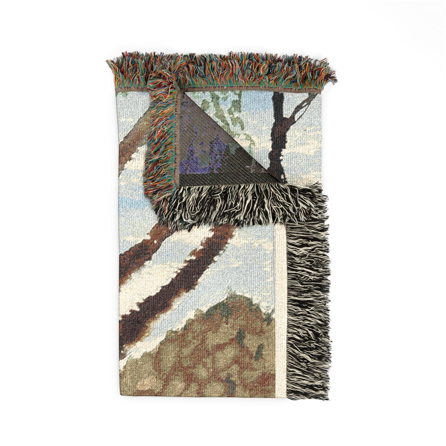 Scenic Tree Landscape Throw Blanket by Dr. Q