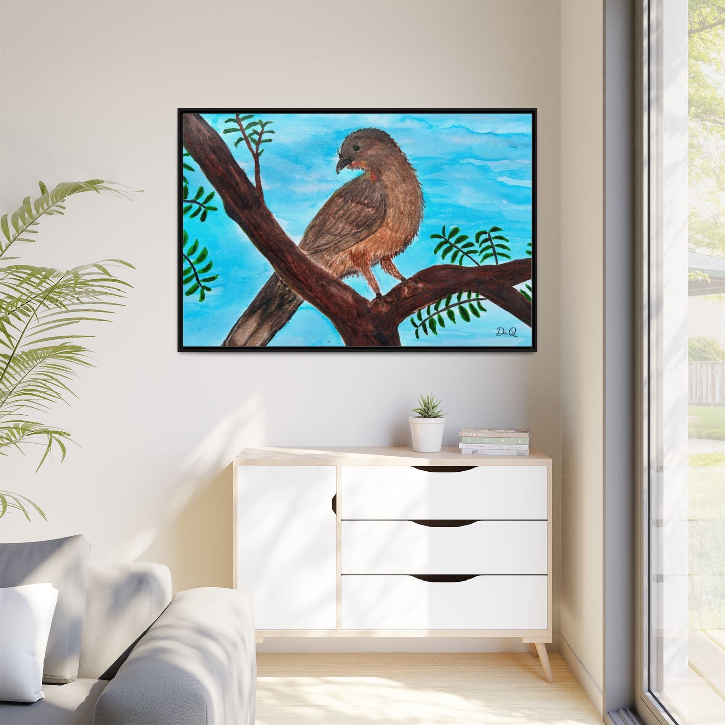 Chachalaca in the Scrubland Thicket - Watercolor Print