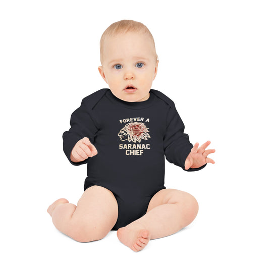 Forever a Saranac Chief Baby Long-Sleeve Organic Bodysuit