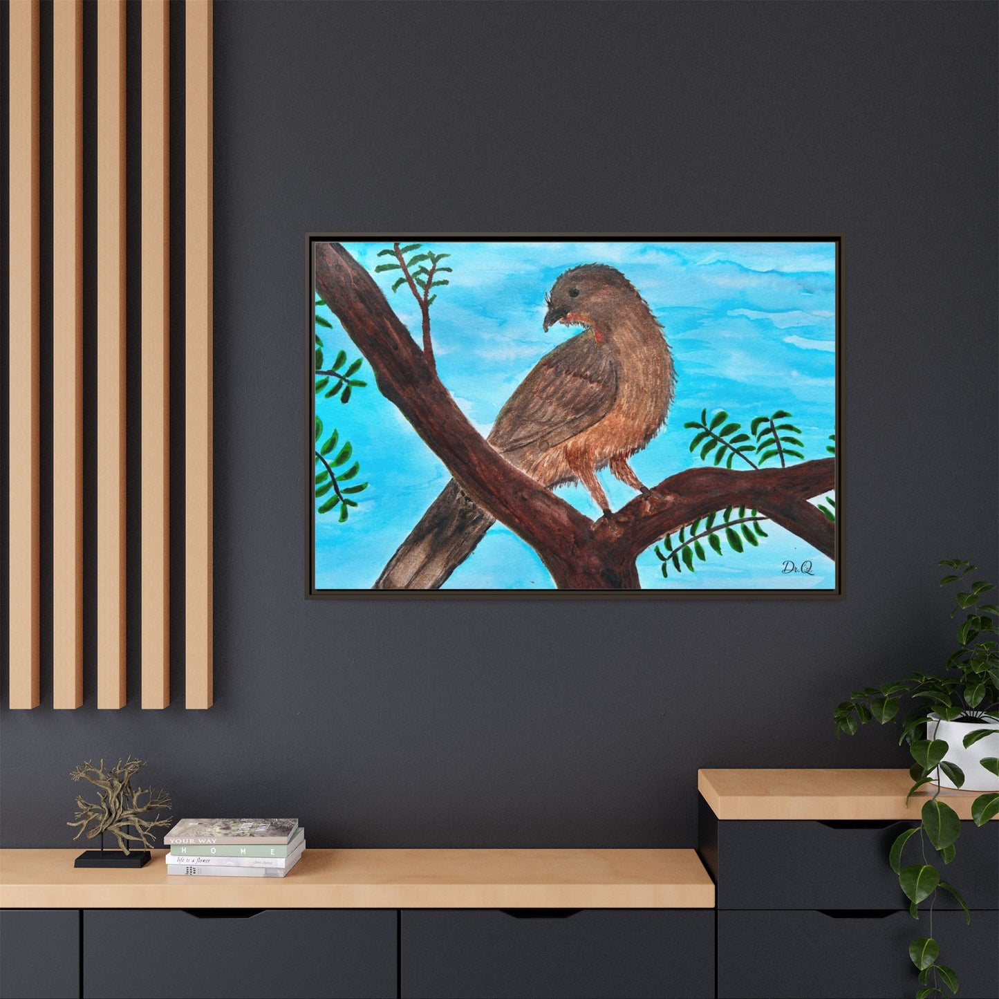 Chachalaca in the Scrubland Thicket - Watercolor Print