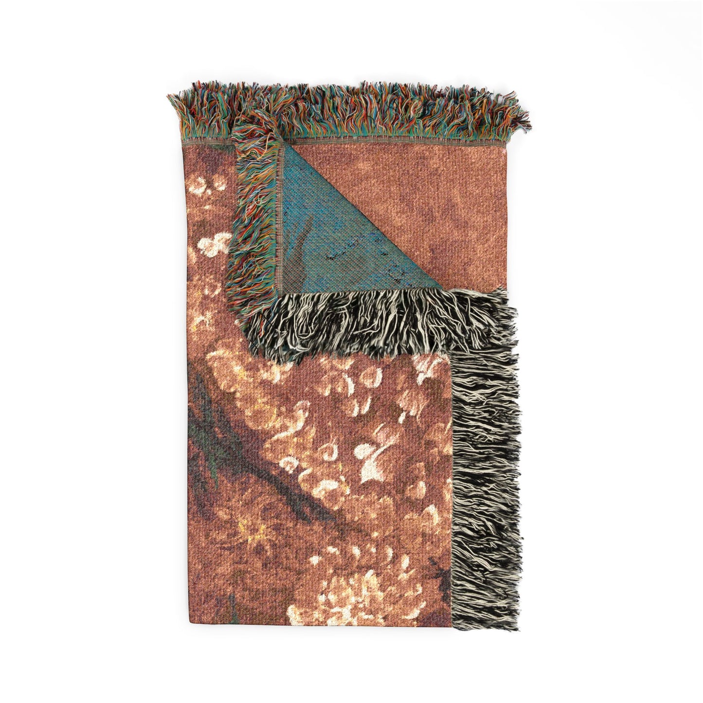 Floral Burst Woven Blanket — Cozy Abstract Swirl Throw by Dr. Q