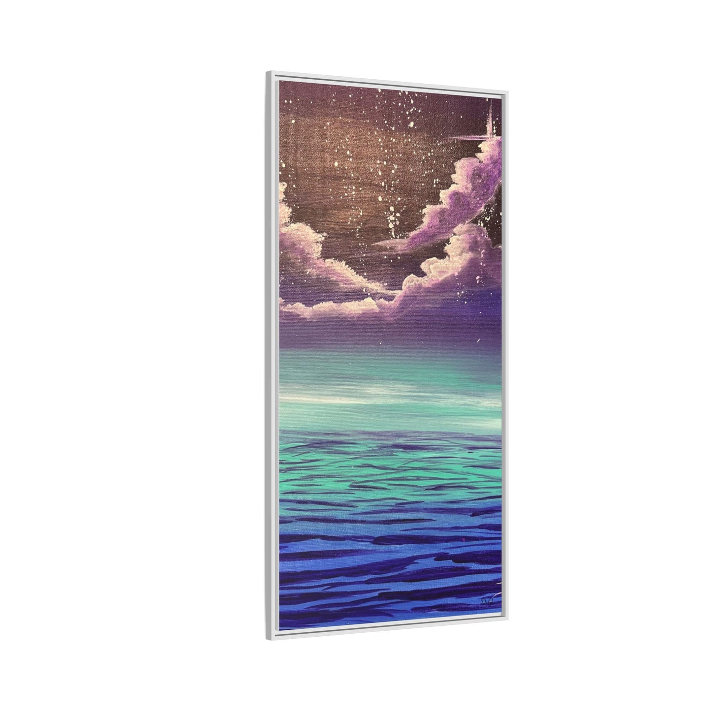 Night Sky Matte Canvas, Framed (Multi-color)