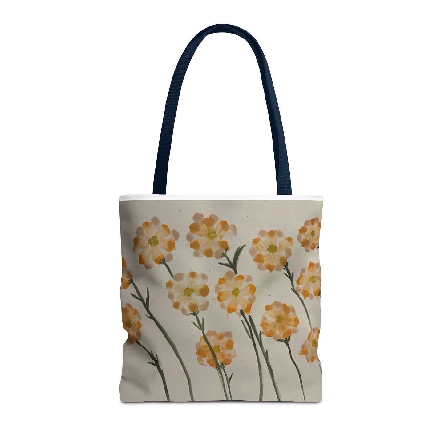 Yellow Orange Flowers Tote Bag (AOP)