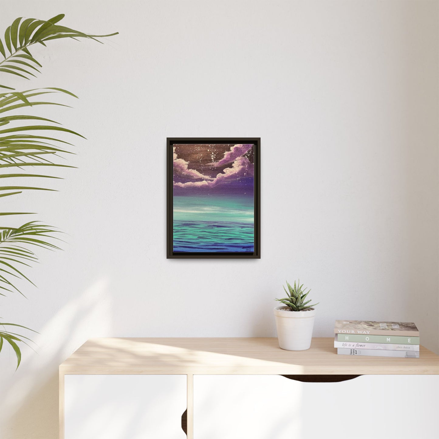 Night Sky Matte Canvas, Framed (Multi-color)