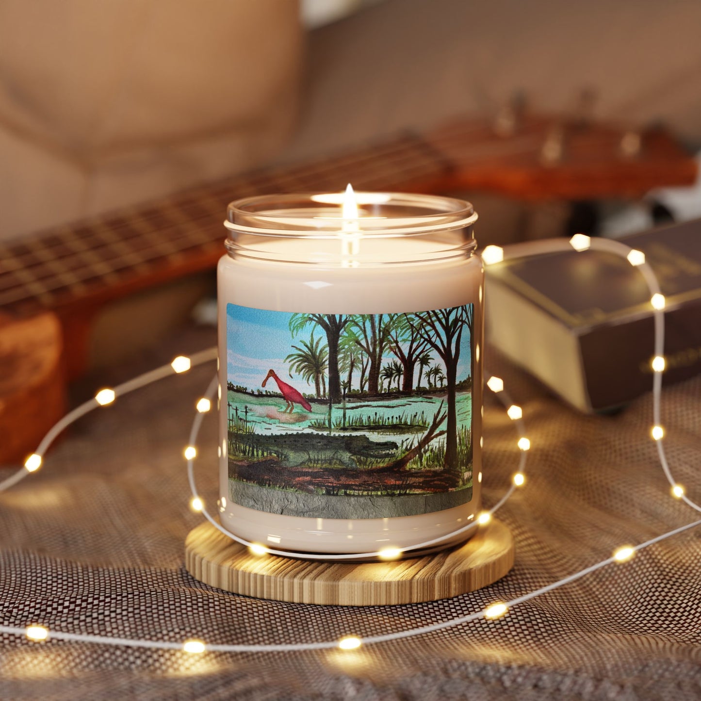 Roseate Spoonbill & Gator Scented Soy Candle — 9oz