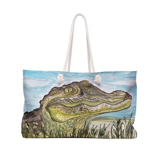 Texas Gator Weekender Bag — "Big Padre" Alligator Travel Duffel