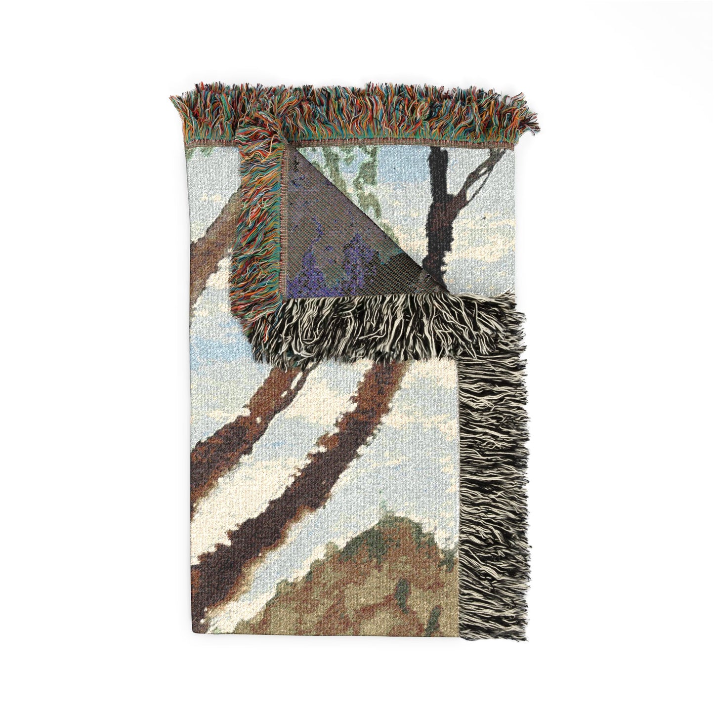 Scenic Tree Landscape Throw Blanket by Dr. Q